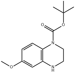 6-METHOXY-3,4-DIHYDRO-2H-QUINOXALINE-1-CARBOXYLIC ACID TERT-BUTYL ESTER Struktur