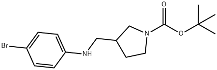 1-BOC-3-[(4-BROMOPHENYL-AMINO)-METHYL]-PYRROLIDINE Struktur