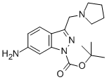 6-AMINO-3-PYRROLIDIN-1-YLMETHYL-INDAZOLE-1-CARBOXYLIC ACID TERT-BUTYL ESTER Struktur