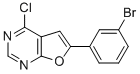 6-(3-BROMO-PHENYL)-4-CHLORO-FURO[2,3-D]PYRIMIDINE Struktur