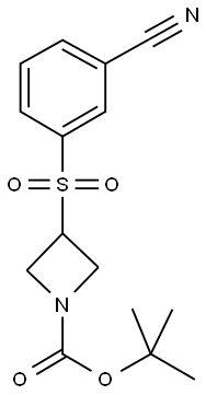 3-(3-CYANO-BENZENESULFONYL)-AZETIDINE-1-CARBOXYLIC ACID TERT-BUTYL ESTER Struktur