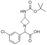 (3-TERT-BUTOXYCARBONYLAMINO-AZETIDIN-1-YL)-(3-CHLORO-PHENYL)-ACETIC ACID Struktur