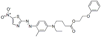 4-[N-Ethyl-4-(5-nitro-2-thiazolylazo)-3-methylanilino]butyric acid 2-phenoxyethyl ester Struktur