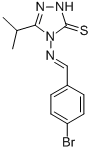 4-[(4-BROMOPHENYL)METHYLIDENEAMINO]-5-PROPAN-2-YL-2H-1,2,4-TRIAZOLE-3(4H)-THIONE Struktur