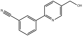 3-[5-(HydroxyMethyl)-2-pyridyl]benzonitrile Struktur