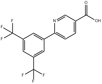 6-(3,5-Bis(trifluoromethyl)phenyl)-nicotinic acid Struktur