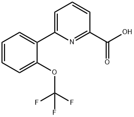 6-(2-Trifluoromethoxyphenyl)-picolinic acid Struktur