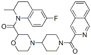 Methanone,  [4-[2-[(6-fluoro-3,4-dihydro-2-methyl-1(2H)-quinolinyl)carbonyl]-4-morpholinyl]-1-piperidinyl]-3-isoquinolinyl- Struktur