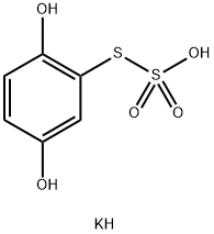 Potassium S-(2,5-dihydroxyphenyl) thiosulfate Struktur