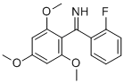 BENZENEMETHANIMINE, A-(2-FLUOROPHENYL)-2,4,6-TRIMETHOXY- Struktur