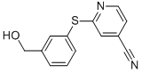 2-(3-(hydroxymethyl)phenylthio)isonicotinonitrile Struktur