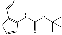 tert-butyl 2-formylfuran-3-ylcarbamate Struktur