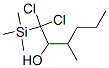 1,1-Dichloro-3-methyl-1-trimethylsilyl-2-hexanol Struktur