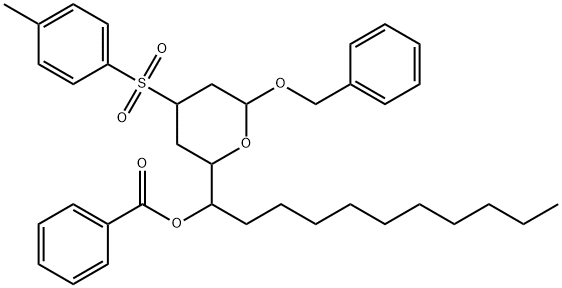 2H-Pyran-2-Methanol,a-decyltetrahydro-4-[(4-Methylphenyl)sulfonyl]-6-(phenylMethoxy)-,benzoate Struktur