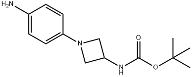 [1-(4-amino-phenyl)-azetidin-3-yl]-cabamic acid tert-butyl ester Struktur