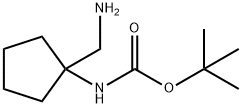 (1-AMINOMETHYL-CYCLOPENTYL)-CARBAMIC ACID TERT-BUTYL ESTER Struktur