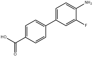 4-(2-Amino-4-fluorophenyl)benzoic acid Struktur