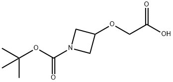 3-CARBOXYMETHOXY-AZETIDINE-1-CARBOXYLIC ACID TERT-BUTYL ESTER Struktur