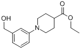 1-(3-HYDROXYMETHYL-PHENYL)-PIPERIDINE-4-CARBOXYLIC ACID ETHYL ESTER Struktur