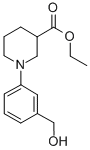 1-(3-HYDROXYMETHYL-PHENYL)-PIPERIDINE-3-CARBOXYLIC ACID ETHYL ESTER Struktur