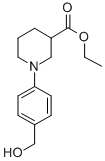 1-(4-HYDROXYMETHYL-PHENYL)-PIPERIDINE-3-CARBOXYLIC ACID ETHYL ESTER Struktur