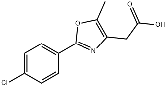 [2-(4-Chloro-phenyl)-5-Methyloxazol-4-yl]-acetic acid Struktur