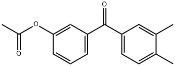 3-ACETOXY-3',4'-DIMETHYLBENZOPHENONE Struktur