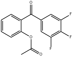 2-ACETOXY-3',4',5'-TRIFLUOROBENZOPHENONE Struktur