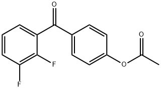 4-ACETOXY-2',3'-DIFLUOROBENZOPHENONE Struktur