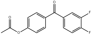 4-ACETOXY-3',4'-DIFLUOROBENZOPHENONE Struktur