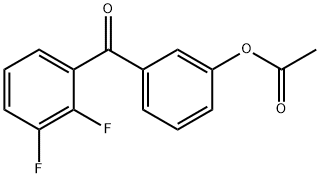 3-ACETOXY-2',3'-DIFLUOROBENZOPHENONE Struktur