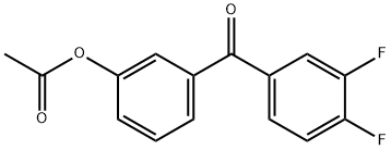 3-ACETOXY-3',4'-DIFLUOROBENZOPHENONE Struktur