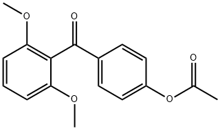 4-ACETOXY-2',6'-DIMETHOXYBENZOPHENONE Struktur