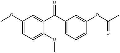 3-ACETOXY-2',5'-DIMETHOXYBENZOPHENONE Struktur