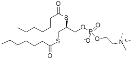 1,2-BIS(HEPTANOYLTHIO)GLYCEROPHOSPHOCHOLINE Struktur