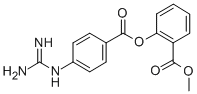 2'-carbomethoxyphenyl 4-guanidinobenzoate Struktur