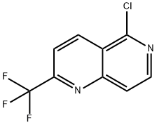 5-CHLORO-2-(TRIFLUOROMETHYL)-1,6-NAPHTHYRIDINE
 Struktur