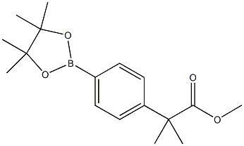 methyl 2-methyl-2-[4-(4,4,5,5-tetramethyl-1,3,2-dioxaborolan-2-yl)phenyl]propanoate Struktur