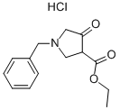 1-BENZYL-4-OXO-3-PYRROLIDINECARBOXYLIC ACID ETHYL ESTER HYDROCHLORIDE Struktur