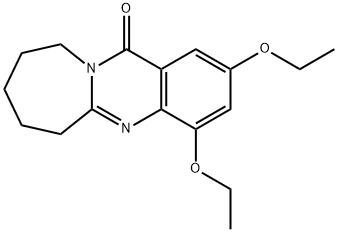 Azepino[2,1-b]quinazolin-12(6H)-one,  2,4-diethoxy-7,8,9,10-tetrahydro- Struktur