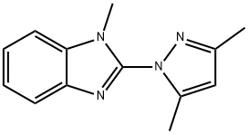 2-(3,5-DIMETHYL-1H-PYRAZOL-1-YL)-1-METHYL-1H-BENZIMIDAZOLE Struktur