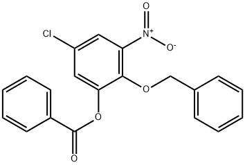 2-(Benzyloxy)-5-chloro-3-nitrophenyl-benzenecarboxylate Struktur