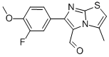 6-(3-FLUORO-4-METHOXYPHENYL)-3-METHYLIMIDAZO[2,1-B]THIAZOLE-5-CARBOXALDEHYDE Struktur