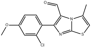 6-(2-CHLORO-4-METHOXYPHENYL)-3-METHYLIMIDAZO[2,1-B]THIAZOLE-5-CARBOXALDEHYDE Struktur