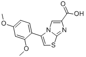 3-(2,4-DIMETHOXYPHENYL)IMIDAZO[2,1-B]THIAZOLE-6-CARBOXYLIC ACID Struktur