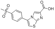 3-[4-(METHYLSULFONYL)PHENYL]IMIDAZO[2,1-B]THIAZOLE-6-CARBOXYLIC ACID Struktur