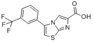 3-[3-(TRIFLUOROMETHYL)PHENYL]IMIDAZO[2,1-B]THIAZOLE-6-CARBOXYLIC ACID Struktur