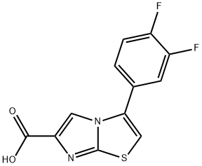 3-(3,4-DIFLUOROPHENYL)IMIDAZO[2,1-B]THIAZOLE-6-CARBOXYLIC ACID Struktur