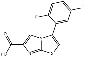 3-(2,5-DIFLUOROPHENYL)IMIDAZO[2,1-B]THIAZOLE-6-CARBOXYLIC ACID Struktur