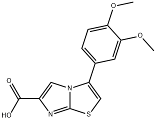 3-(3,4-DIMETHOXYPHENYL)IMIDAZO[2,1-B]THIAZOLE-6-CARBOXYLIC ACID Struktur